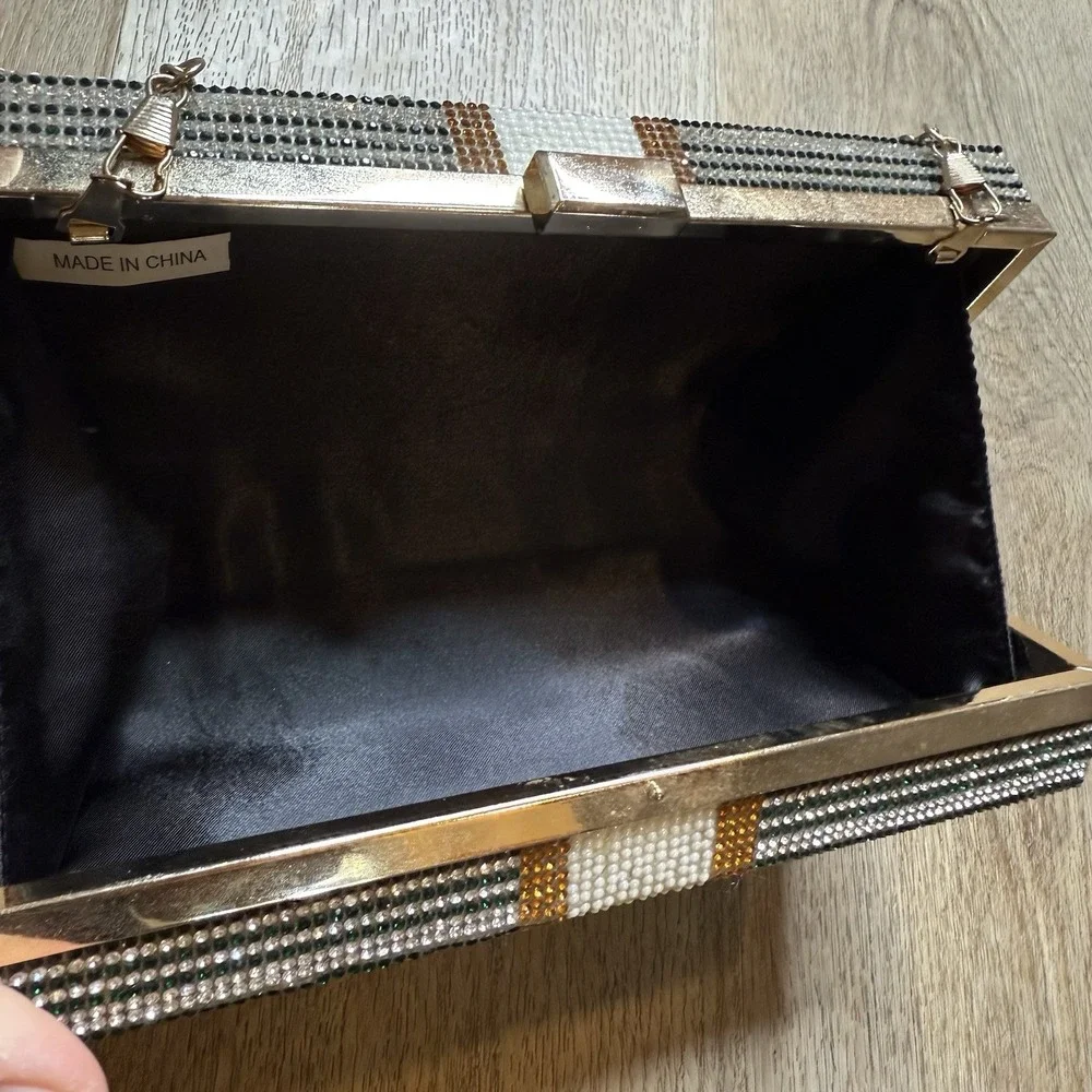 Creative Fashion New Money‎ Clutch Rhinestone Purse 10000 Dollars Stack Bags